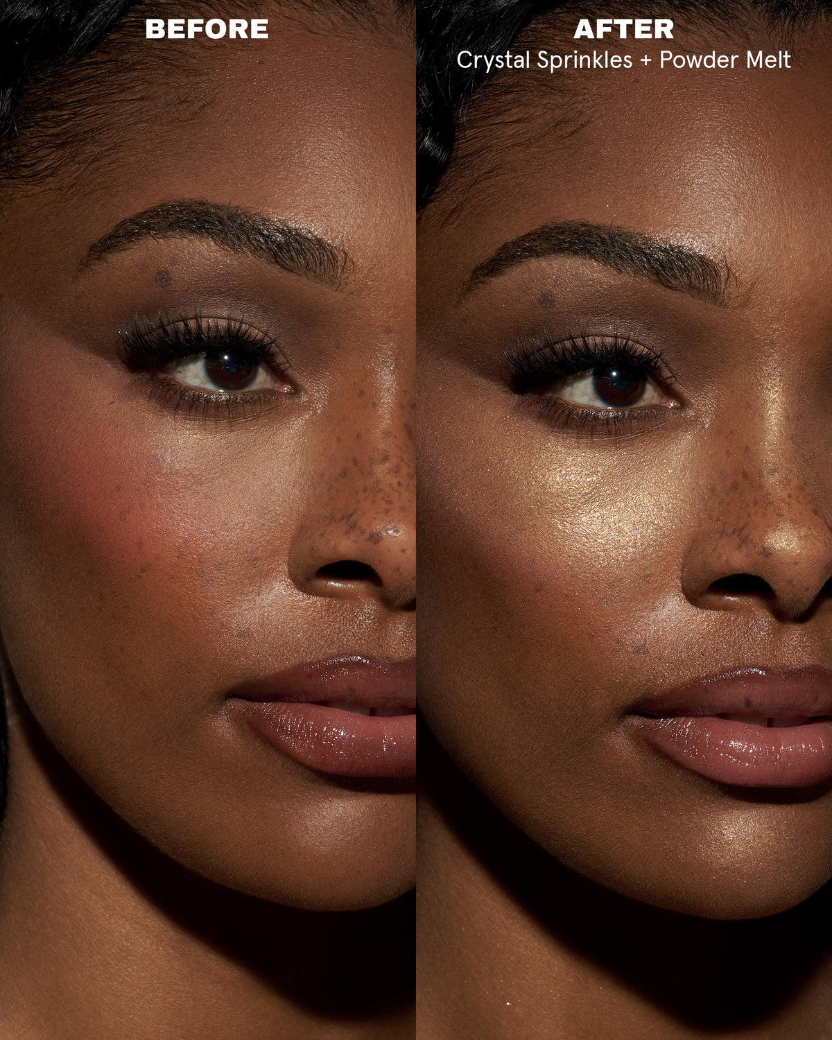 Crystal Sprinkles on deeper skin tones